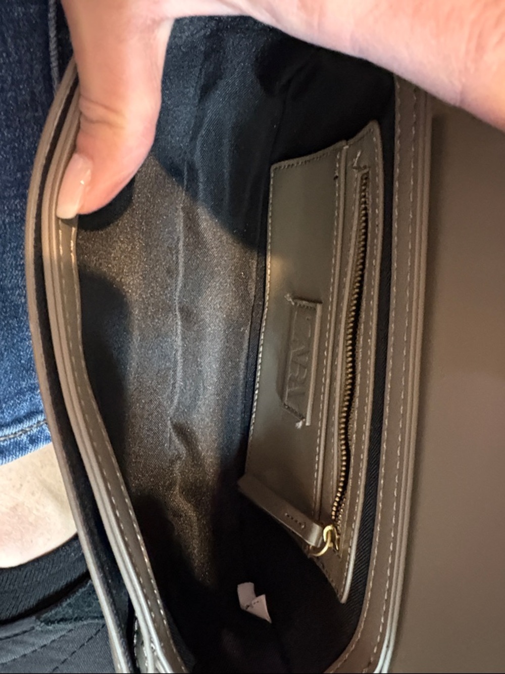 Zara Taupe Crossbody Bag with Removable Straps - Picture 3 of 4